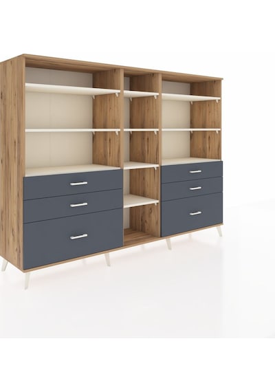 Hyperion Dolap 10 Raflı 6 Çekmeceli 220x44x163 Çam-aytaşı/antras Çam-aytaşı/antrasit Hyperion Dolap 10 Raflı 6 Çekmeceli 220x44x163 Çam-aytaşı/antras Çam-aytaşı/antrasit