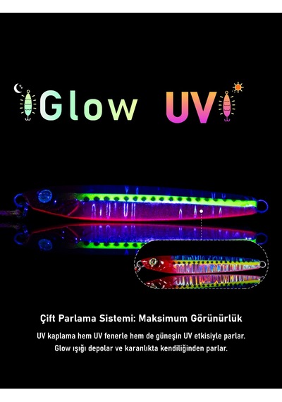 Jig, Zoka, Suni Yem, Glow Uv Metal Jig, 40gr 9cm Tide 40