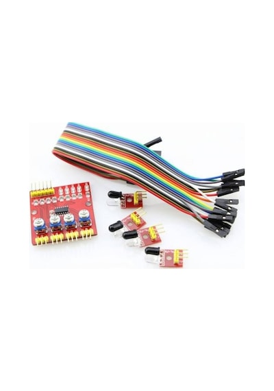 4'Lü Çizgi İzleyen Sensör Seti - 4 Way Tracking Module