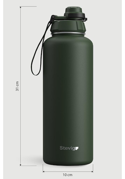 Stevig 1 Hand Leak-proof Sızdırmaz Çelik Termos 1500 Ml Green St-252 Yeşil