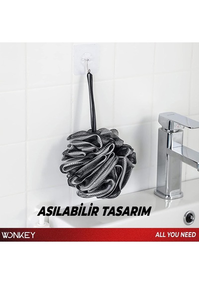Premium Banyo Lifi Ve Duş Lif, Yumuşak Vücut Yıkama Lifi, Karışık Renkli Banyo Kesesi, Peeling Etkili Kese, Vücut Keseleme Süngeri- 2'li Paket