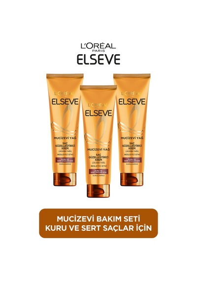Mucizevi Yağ Saç Güzelleştirici Krem 150 Ml Kuru Ve Sert Saçlar 3'lü Set