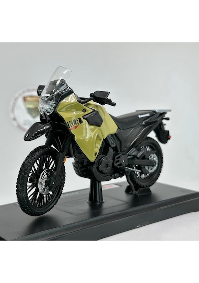 Kawasaki Klr 650 1:18 Diecast Model Motosiklet Detaylı Adventure Tasarım