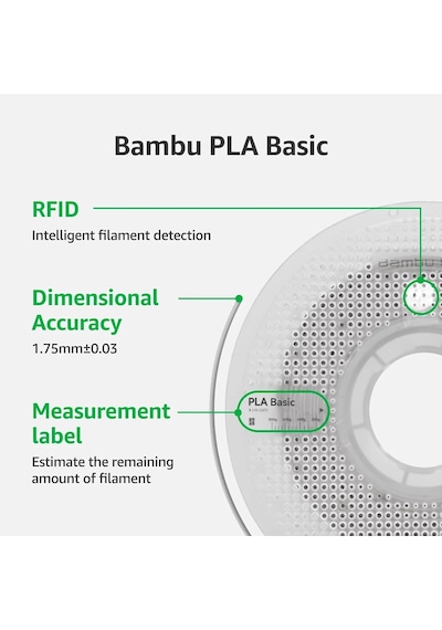 Bambu Lab Pla Basic Bej Filament 1.75mm 1 Kg - Makaralı