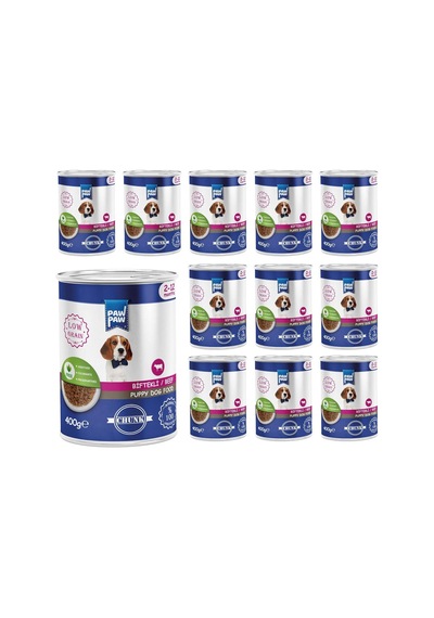 Yavru Köpek Biftekli Ve Jöleli Konserve Mama 400 Gr X 12 Adet