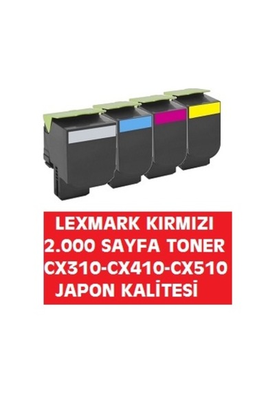 Lexmark Cx310 Cx410 Cx510 Kırmızı Toner 80C80M0 80C8Sm0