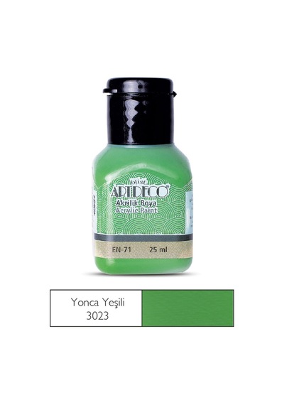Akrilik Boya 25ml Yonca Yeşili 3023 Çok Renkli