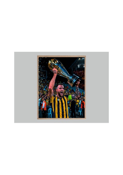 Milan Škriniar Ahşap Çerçeveli Tek Parça Dekoratif Tablo Çok Renkli - 825145736 Çok Renkli