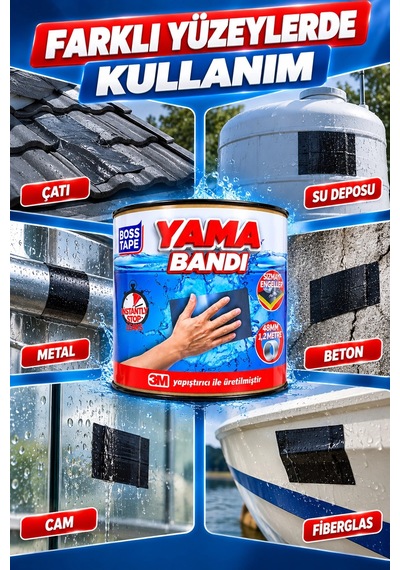Yama Bandı 48 Mm 1,2 Metre Sızıntı Önleyici Pratik Tamir Bandı
