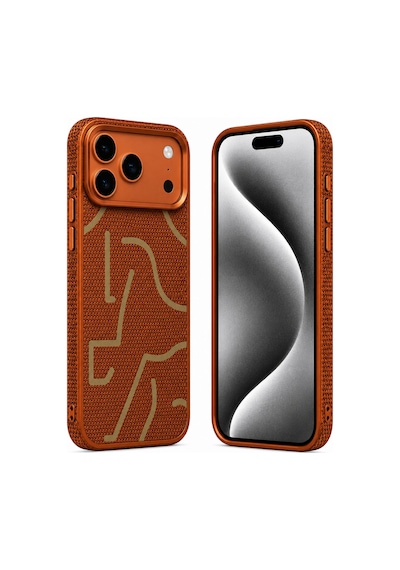 Nettech Apple iPhone 17 Pro Max Uyumlu Nt-n129 Desenli Seri Arka Koruma Kılıf - Turuncu