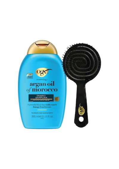 Ogx Güçlü Nemlendirici Ve Canlandırıcı Argan Oil Of Morocco Sülfatsız Şampuan 385ml + Ogx Tarak