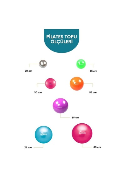 Delta 65 Cm Dura-strong Deluxe Mavi Pilates Topu Çok Renkli