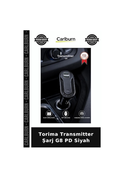 Premium Torima Transmitter Şarj G8 Pd Siyah Sürüş Pratik Araç İçi