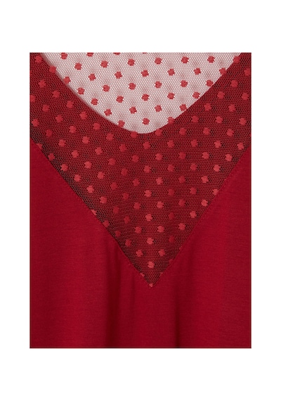 Lcw Dream Kırmızı V Yaka Puantiyeli Kadın Pijama Takım
