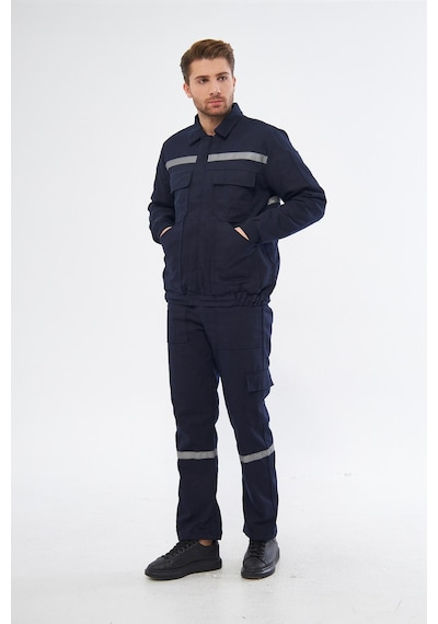 İş Takımı 7/7 Gabardin %100 Pamuk Kapitoneli Reflektörlü