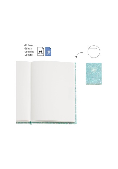 Mr Defter-b2f Parlak Defter Mavi Noktalı Çok Renkli
