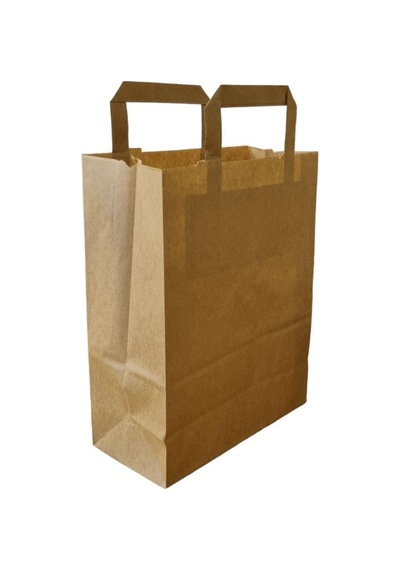 Flat Kraft Kağıt Çanta Karton Hediyelik Poşet Torba - 25x28 Cm. - 10 Adetlik 1 Paket Kraft 25 X 25 X