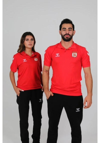 Hummel Armin Pamuklu Polo Yaka Tişört Kırmızı Sivasspor