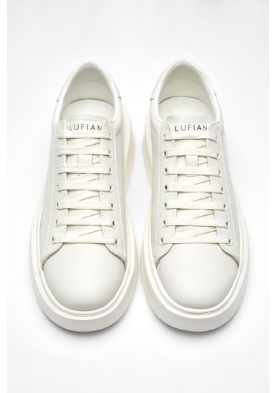 Lufian 112230221 Gage 25k Erkek Hakiki Deri Klasik Sneaker Beyaz Beyaz