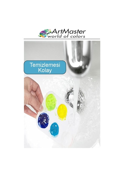 Tuval Seti 30x30 1 Paket Masaüstü Şövale Mydido Akrilik Boya Plastik Spatula Resim Fırçası Palet Ponpon Sünger Fırça