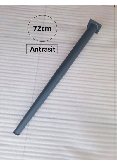 Metal Çap 5.1 CM Konik Masa Ayağı Antrasit﻿ 72 CM 4 Adet