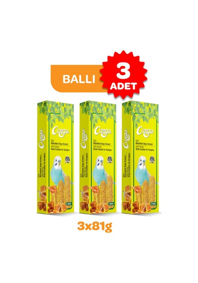 Cango Muhabbet Kuşu Krakeri Ballı 81gr 3lü