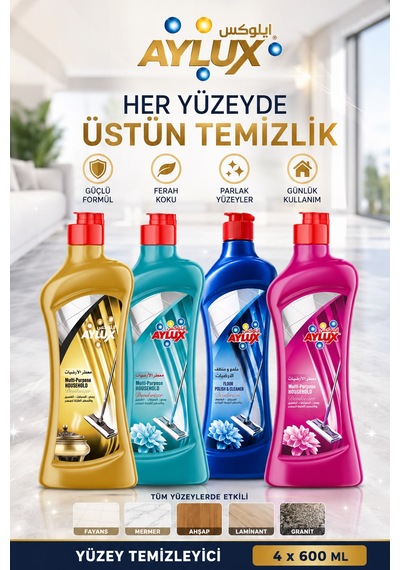 Aylux Çok Amaçlı Ultra Yüzey Temizleyici 4'lü Set