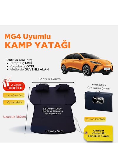 Mg4 Uyumlu Araç Kamp Yatağı Siyah