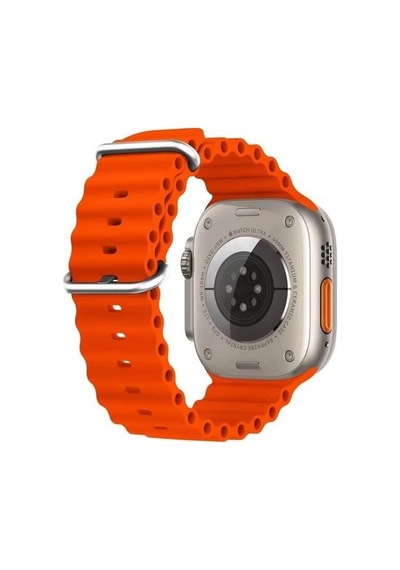 Apple Uyumlu  Watch 42mm 44mm 45mm 49mm 1/2/3/4/5/6/se/7/8/ultra Akıllı Saat Ocean Kordon Ve Kayışı Turuncu
