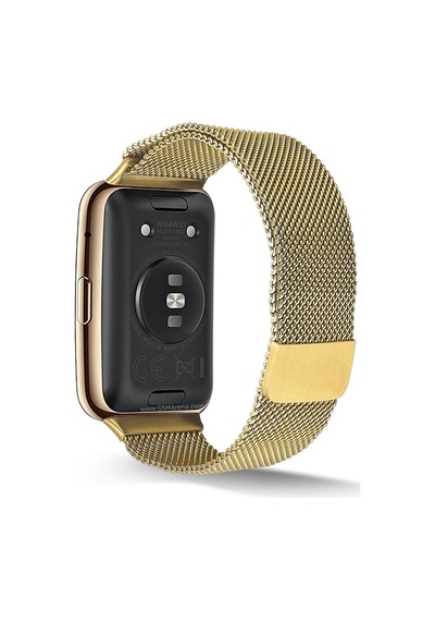 Huawei Watch Fit Hasır Metal Kordon Premium Hasır Kayış