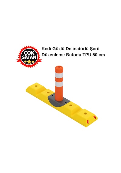 Kedi Gözlü Delinatörlü Şerit Düzenleme Butonu 50 Cm