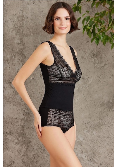 Pierre Cardin 335 Kadın Atlet Külot Takım-siyah Siyah