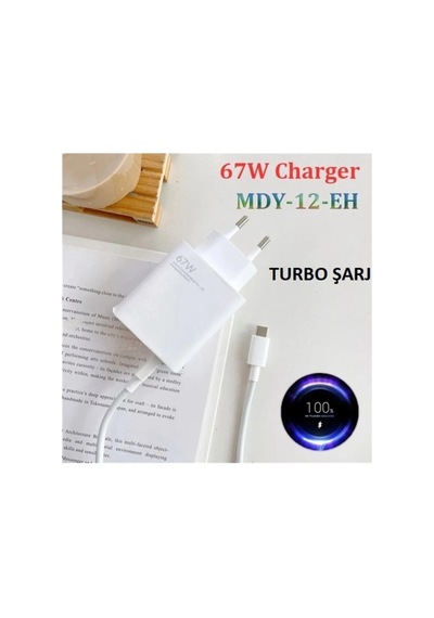 Type-c 67w Watt Turbo Hızlı Şarj Aleti Adaptörü Kablo Set Samsung Xiaomi Uyumlu Beyaz - 519914861