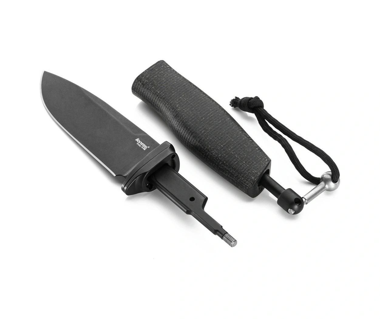 Lionsteel Acha Black Burlap Black Blade Mikarta Kamp Bıçak Siyah