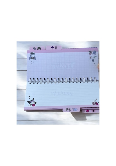 Bak Gel Al Kuromi Sekmeli Spiral Not Defteri - Kareli, Çizgili, Noktalı Defter Ve Düz Sayfa Düzeni İle Çok Amaç - Bgaplanner016 Çok Renkli