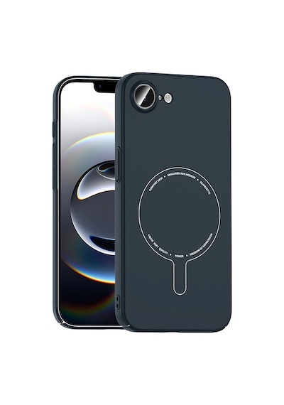Maks Technology iPhone Uyumlu 16e Kılıf M-safe Şarj Özellikli Kamera Korumalı Mkst Elio Sert Pc Kapak - Lacivert