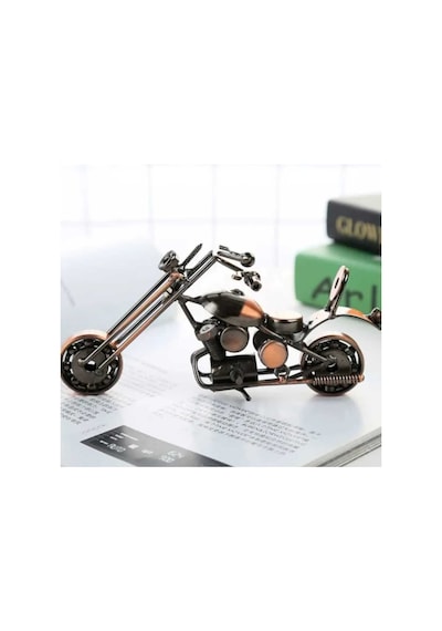 El Yapımı Vintage Demir Motorsiklet Modeli Ev-ofis Için Dekoratif Metal Süs Küçük Boy