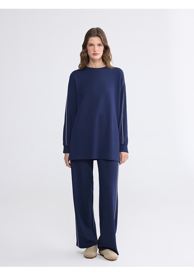 Lcw Everyday Lacivert Soft Touch Oversize Kadın Sweatshirt