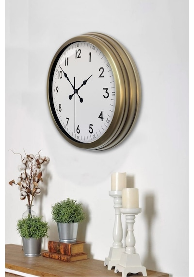 40 Cm Eskitme Metal Standart Duvar Saati Diğer