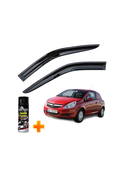 Corsa D Van Mügen Cam Rüzgarlığı Tek Kapı Uyumlu 2006-2012 Arası 2 Li Takım +500ml Lastik Parlatıcı