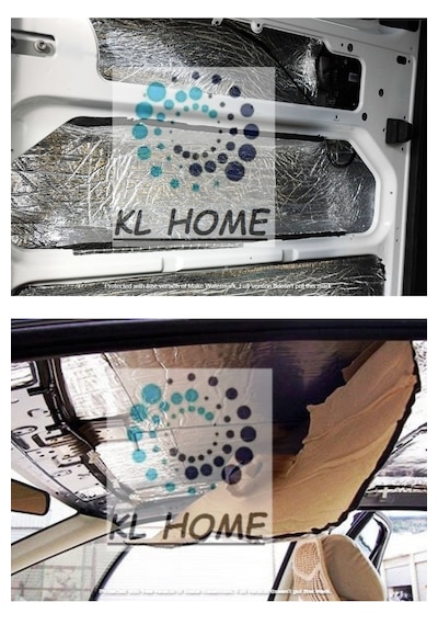 6mm Kalın-100cmx100cm 1m2 Alum Folyo Yapışkan Kalınlık Kaput Kauçuk Yalıtım Karavan Oto Ses Ve Isı