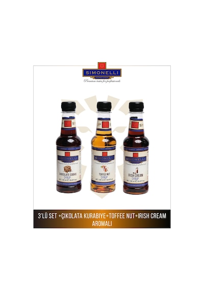 Aromalı Şurup Seti 3x250 Ml Chocolate Cookie, Toffee Nut, Irish Cream Diğer