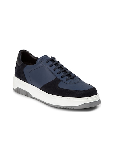 Deery Hakiki Süet Mavi Erkek Sneaker Ayakkabı - 01965Mmvıe02 Mavi