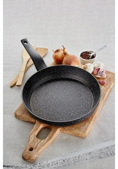 Eco Diez 20 cm Granit Tava Siyah – Yanmaz Yapışmaz, Çizilmez Yüzey, Sağlıklı Pişirme, Ergonomik Saplı