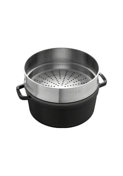 Staub La Cocotte Döküm Tencere Buharlı Pişirici ile Siyah 26 CM