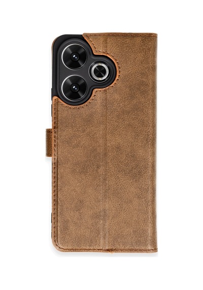 Xiaomi Redmi 13 4g Uyumlu Kılıf Trend S Plus Kapaklı Kılıf - Taba