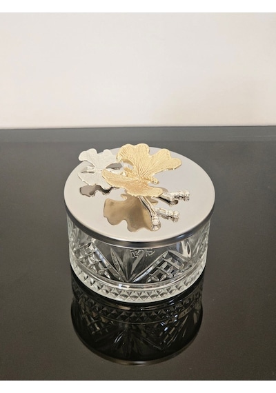 Atabey Home Collection Şekerlik 1 Adet Gümüş Kapakli Kelebek Detayli Çerezlik & Sunumluk