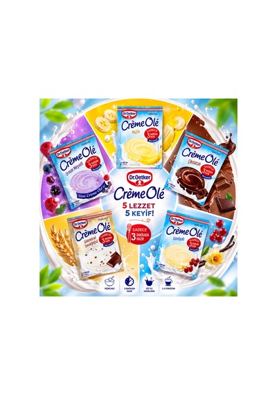 Crème Olé 5 Farklı Lezzet Tanışma Paketi Hızlı Hazır Tatlı Seti - 878578445