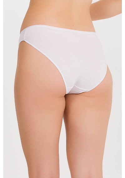 İlke Kadın Rahat Bambu Slip Külot 5 Adet Beyaz