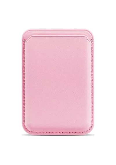 Bideri Magsafe Deri Cüzdan Toz Pembe